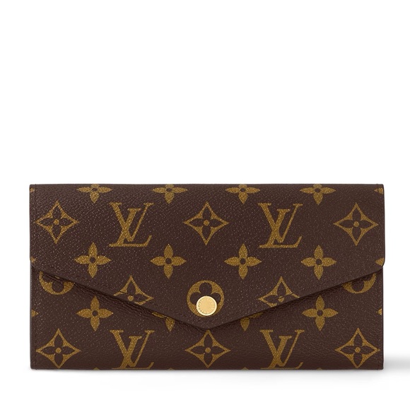 Authentic LOUIS VUITTON Monogram Sarah Jeanne Wallet in Poppy Red M62236 - Picture 2 of 14